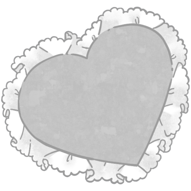 GrayFrillyHeart Emoji