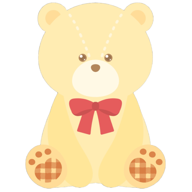 TeddyBearSitCream Emoji