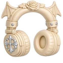Beigegothicheadphones Emoji
