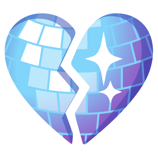 Disco_broken_heart Emoji