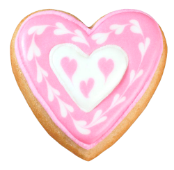 Pinkwhiteheartcookie Emoji