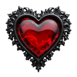 Gothicheartredblack Emoji