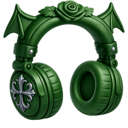 Greengothicheadphones Emoji