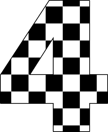 Checkered_Four Emoji
