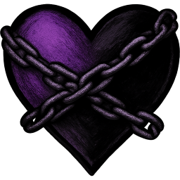 Purpleblackchainheart Emoji