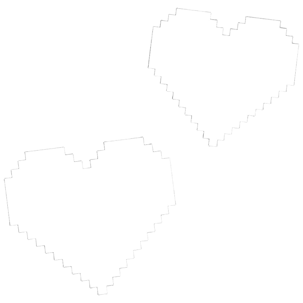 PixelDuoHeartsWhite Emoji