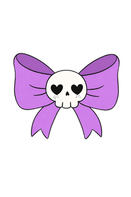 PurpleSkullBow Emoji