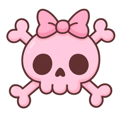 Cutepinkskullwithbow Emoji