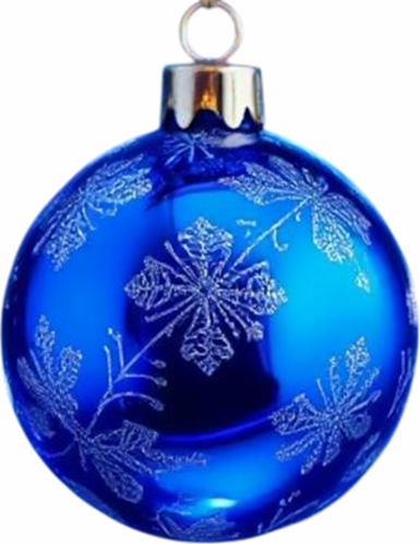 ChristmasBaubleBlue Emoji