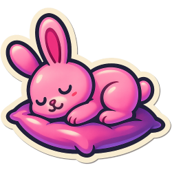 Pinkbunnysleeping Emoji