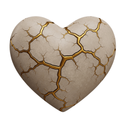 Goldencrackedheart Emoji