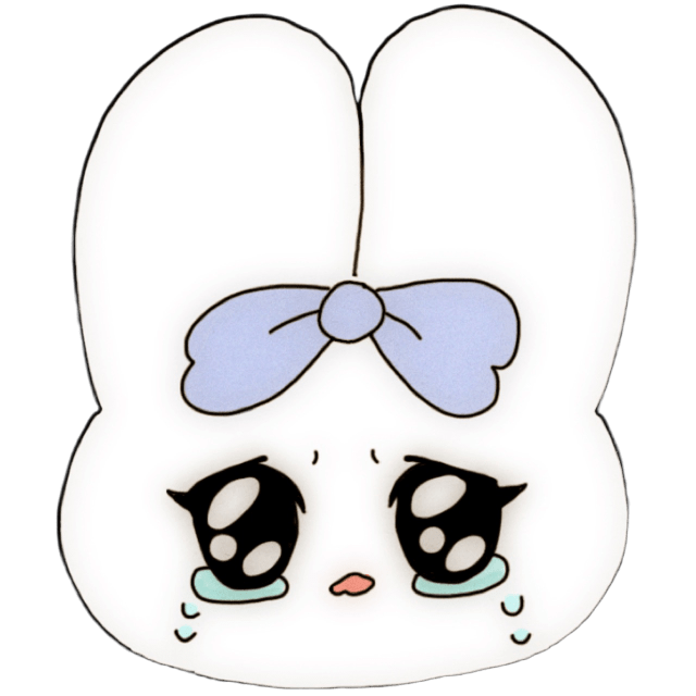 WhiteBunnyCrying Emoji