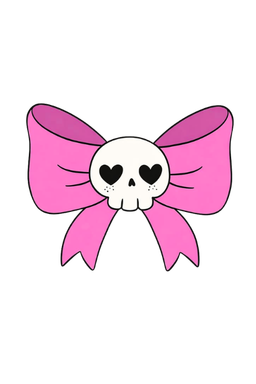 PinkSkullBow Emoji