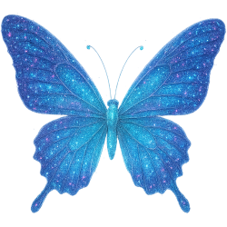 Sparkly_blue_butterfly Emoji