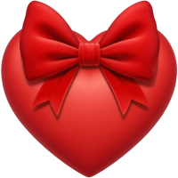 Redheartwithavelvetbow Emoji