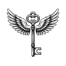 Vintagekeywithwings Emoji