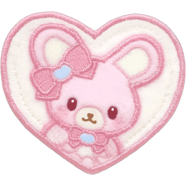 EmbroiderBunnyHeart Emoji
