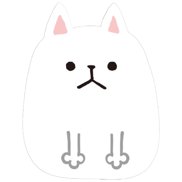 WhiteCatSit Emoji