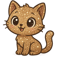 Sparkly_gold_cat Emoji
