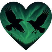 Greennightskyheartwithdarkravens Emoji