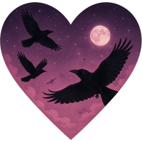 Pinknightskywithdarkravensheart Emoji