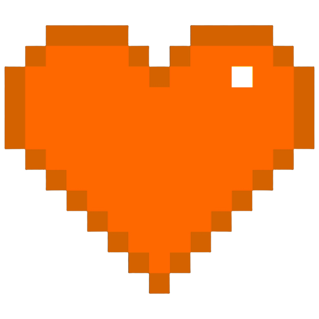 PixelHeartOrange Emoji