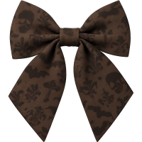 Brown_goth_bow Emoji