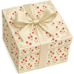 Whiteredfloralgiftbox Emoji