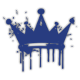 WhiteDrippingNeonGlowingCrown Emoji