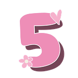 Pink_five_heart_flower Emoji