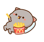 Cateatingfries Emoji