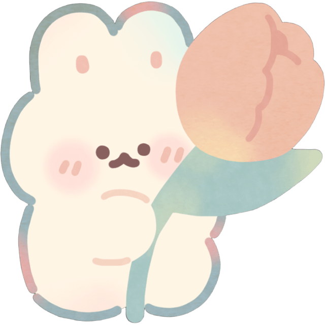 SoftBunnyGiveRose Emoji