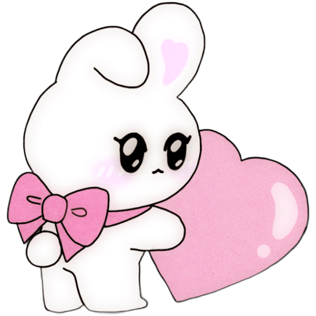WhiteBunnyHoldHeart Emoji