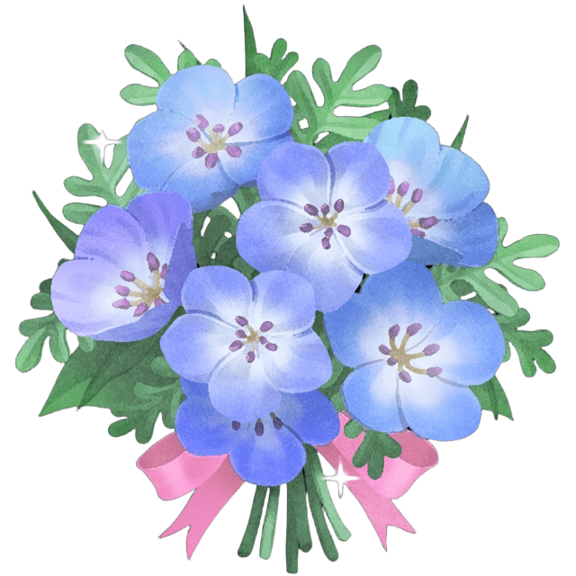 BlueFlowerBouquet Emoji