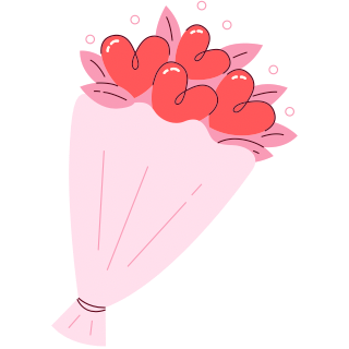 CoquettePinkHeartBouquet Emoji