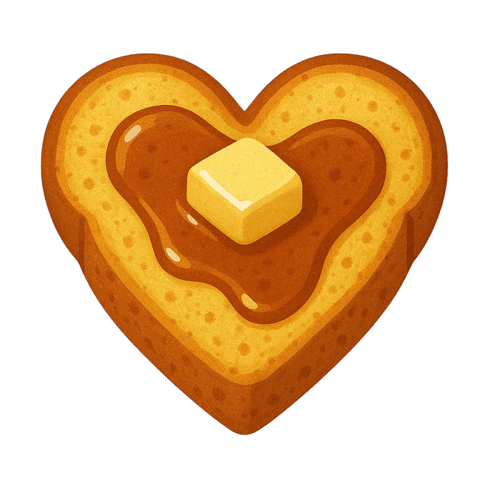 french_toast_heart Emoji