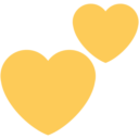 TwoYellowHearts Emoji