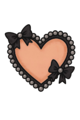 Orangepearlbowheart Emoji