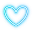 BlueNeonHeart Emoji