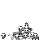pixelartskullbonepile Emoji