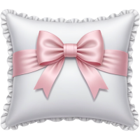 Whitesilkpillowwithlightpinkbow Emoji