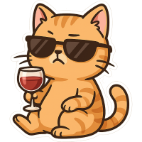 Catdrinkingwine Emoji