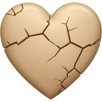Beigeheartwithsmallcrack Emoji