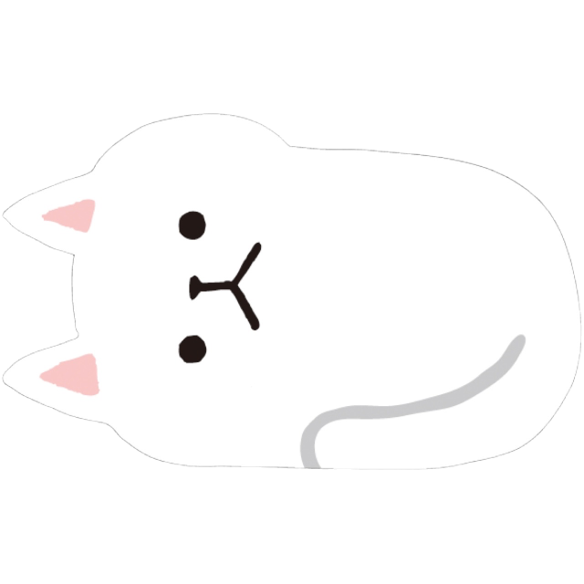 WhiteCatLayDown Emoji