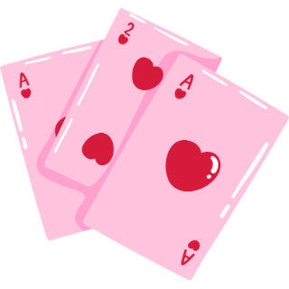 CoquettePinkHeartPlayingCards Emoji