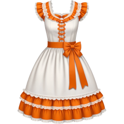 Whiteorangelolitadress Emoji