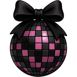 Blackandpinkdiscoball Emoji