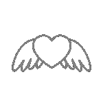 Gray_angel_heart Emoji