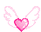 BoldPinkHeartWings Emoji