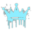 TealDrippingGlowingCrown Emoji